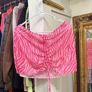 Pink Zebra Print Women's swim coverup